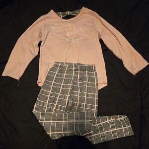 Chic Kids Set - Blush and Black Plaid